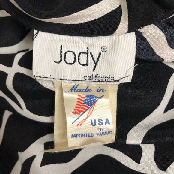 Jody of California Abstract Mock Neck Dress Vintage Boho Hippie 70's 80's Floral - Picture 10 of 11